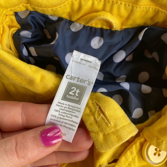 Yellow Carter’s Spring Jacket 2T - Picture 3 of 3